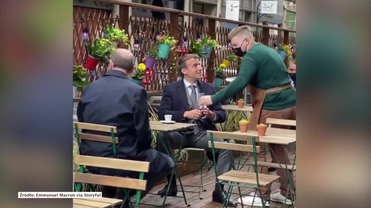 Francja otworzyła ogródki restauracyjne. E. Macron na kawie z premierem.