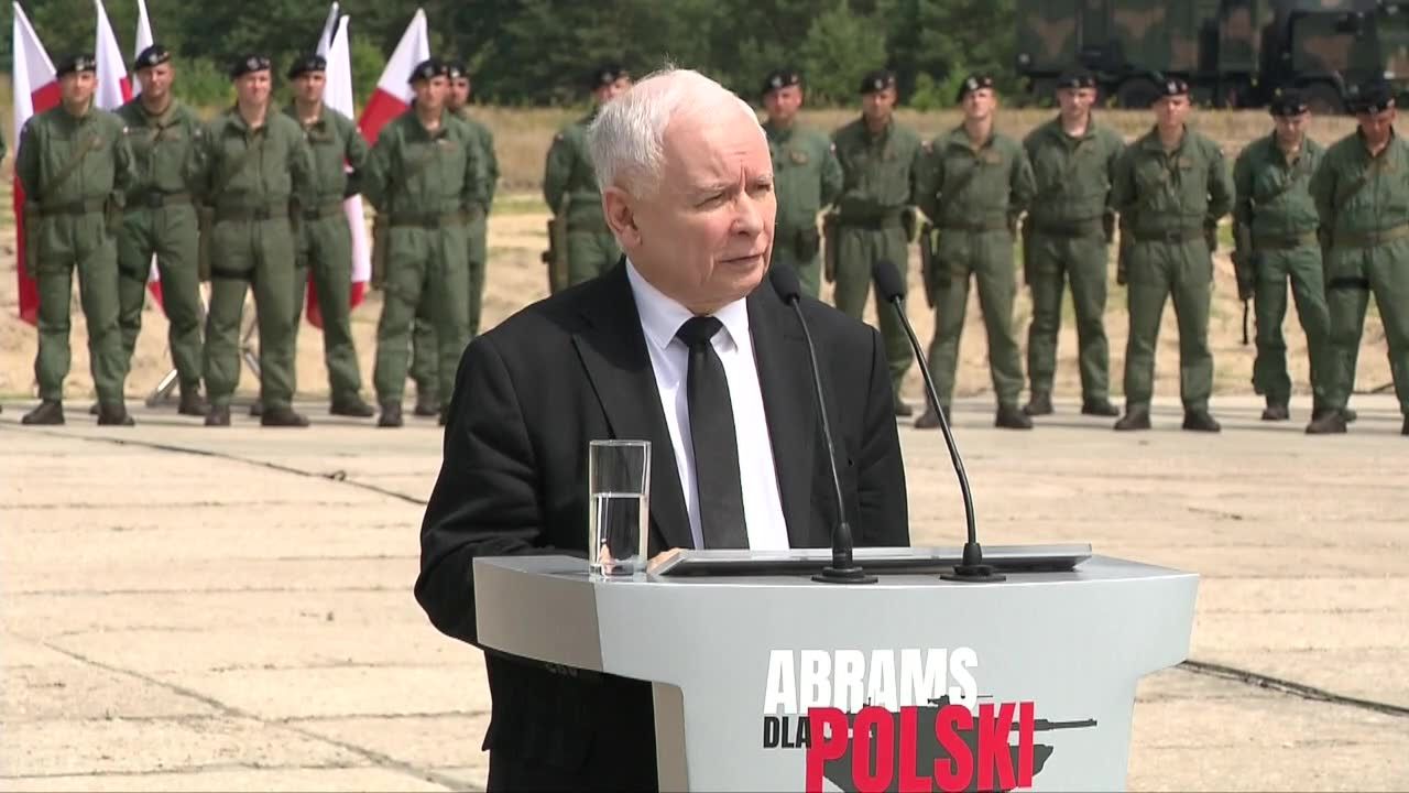 “Kto chce pokoju, ten musi szykować się do wojny”. J. Kaczyński o zakupie nowych czołgów Abrams dla polskiej armii