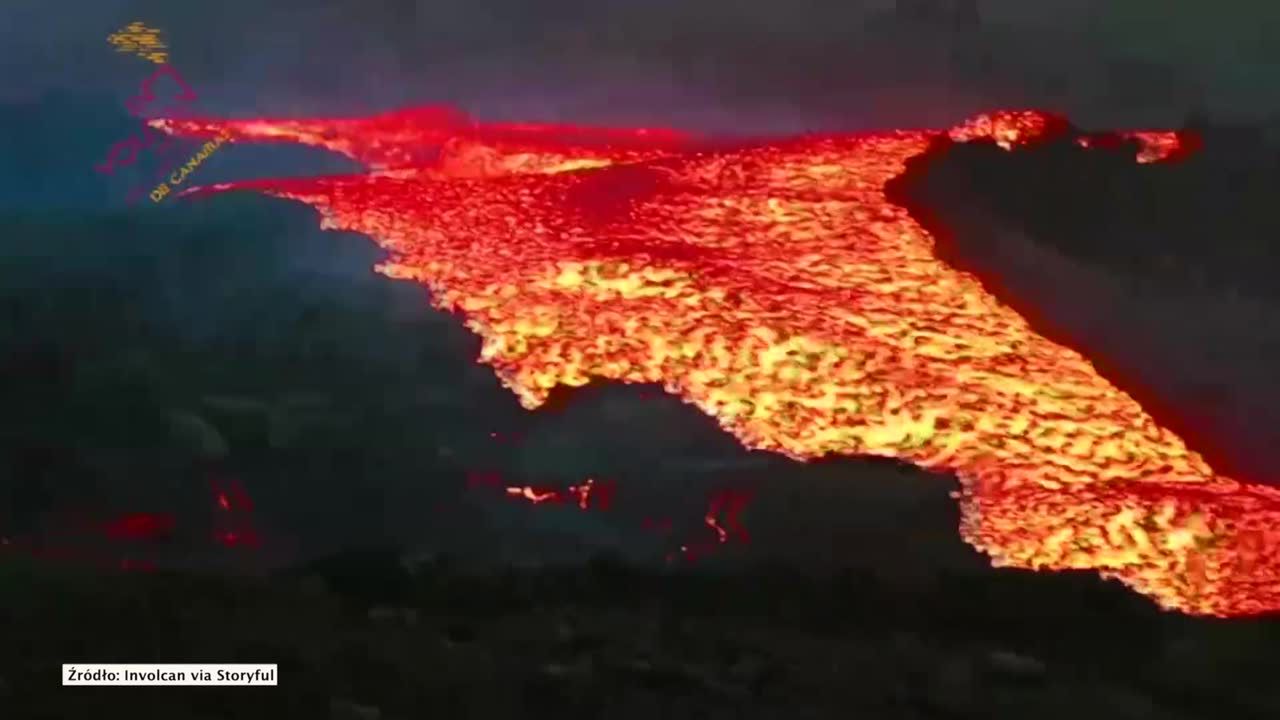 Kolejne erupcje na La Palmie. Lawa znowu wypływa z kraterów.