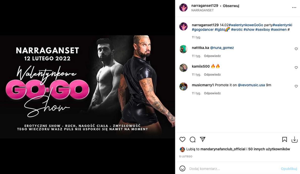 Arek Matuszak w klubie Narraganset w Łodzi