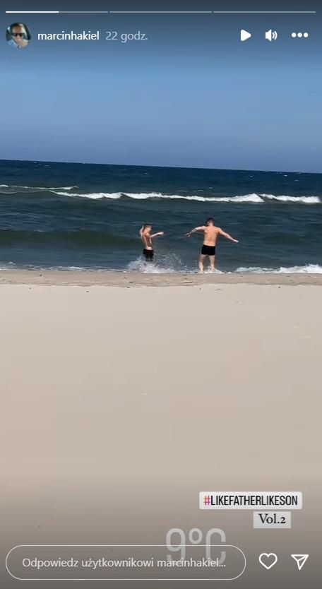 Jak wygląda Marcin Hakiel bez koszulki? Zdjęcie z plaży