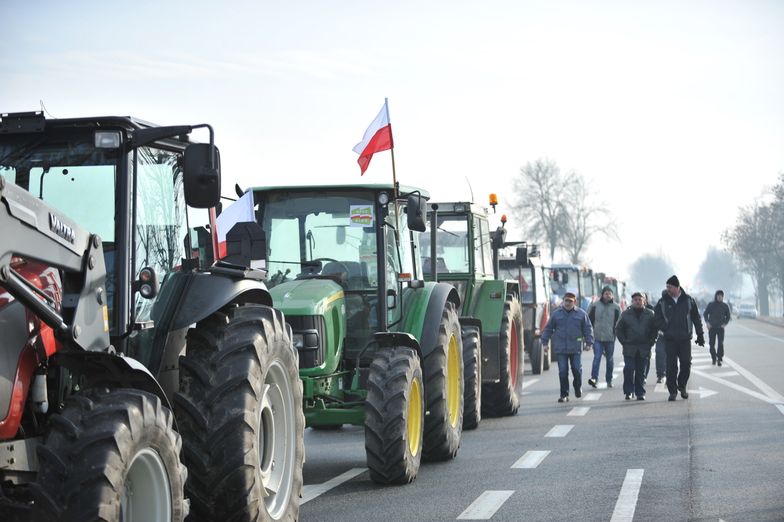 Protest rolników. Zablokowali drogę nr 2 pod Siedlcami