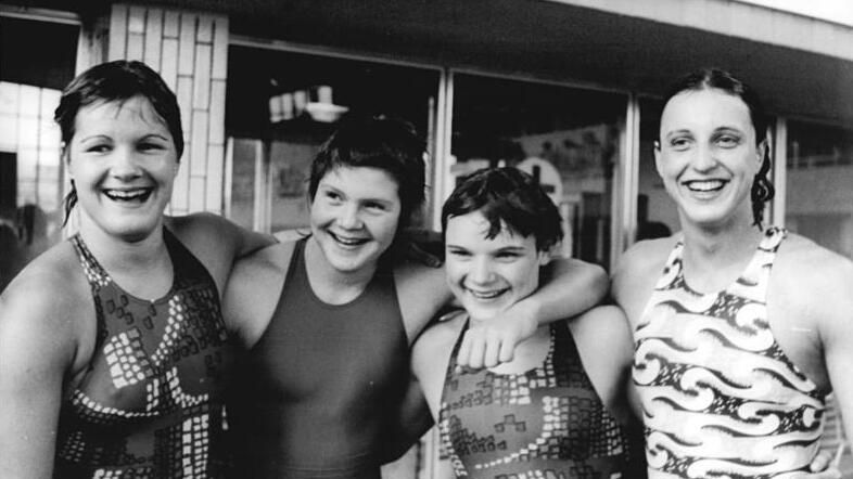 Monika Seltmann, Carola Nitschke, Andrea Pollack, Barbara Krause fot. Bundesarchiv, Bild 183-R0605-0010 / CC-BY-SA 3.0