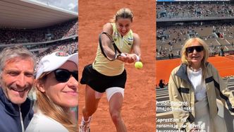 Polskie gwiazdy WSPIERAŁY z trybun Maję Chwalińską podczas finału na Roland Garros (ZDJĘCIA)
