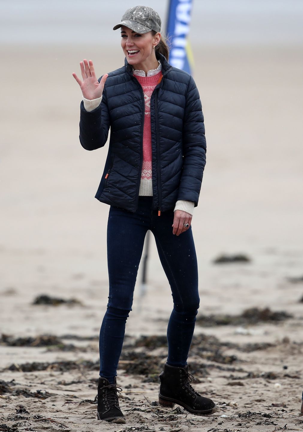 The Duchess of Cambridge after land yachting on the beach at St Andrews. Picture date: Wednesday May 26, 2021. (Photo by Andrew Milligan/PA Images via Getty Images)