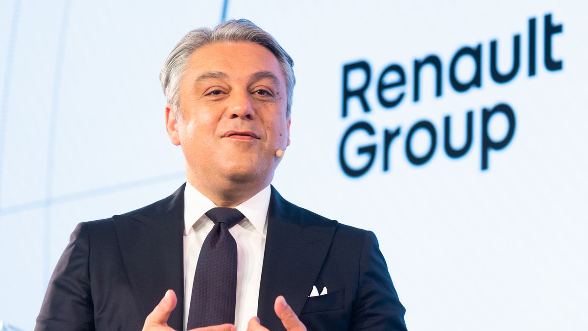 Luca de Meo, chief executive officer of Renault SA, during a news conference in London, UK, on Monday, Feb. 6, 2023. Renault SA and Nissan Motor Co. signed a deal aimed at easing longstanding tensions between the two companies, allowing them to move forward at a time of unparalleled challenges for the automotive industry. Photographer: Jason Alden/Bloomberg via Getty Images