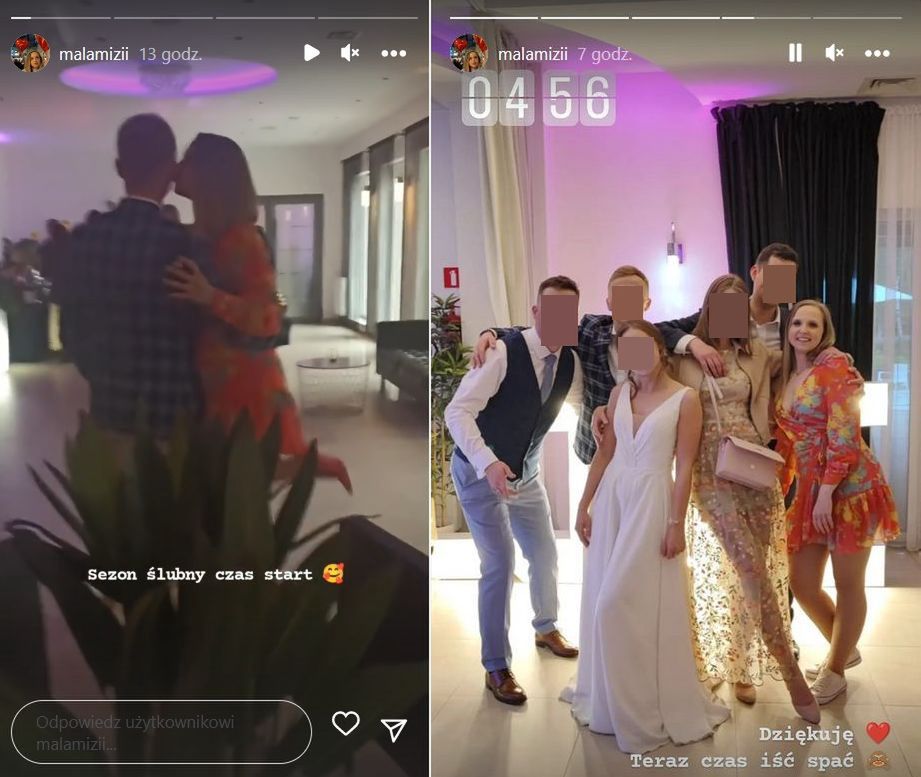 Agnieszka Miezianko pochwaliła się na Instastories zdjęciami z wesela znajomych 