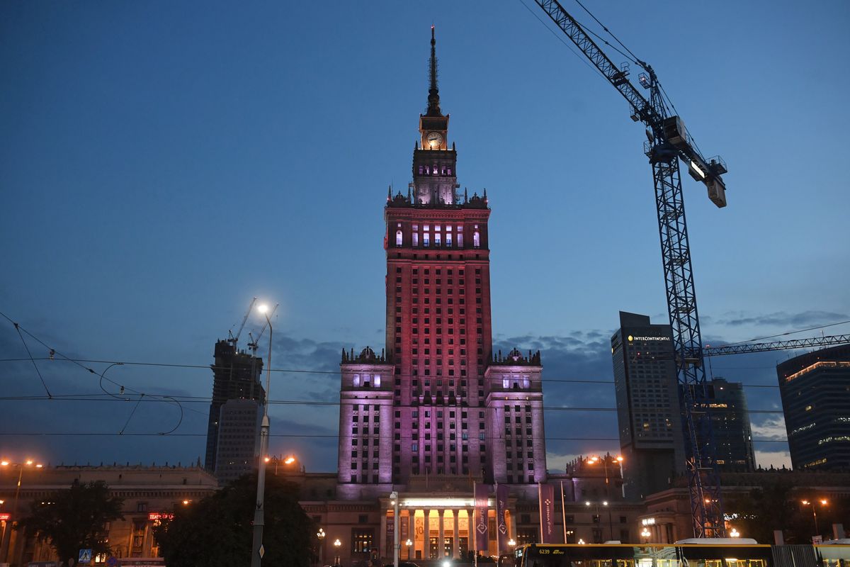 Warszawa. PKiN ponownie rozbłyśnie w kolorach Białorusi
