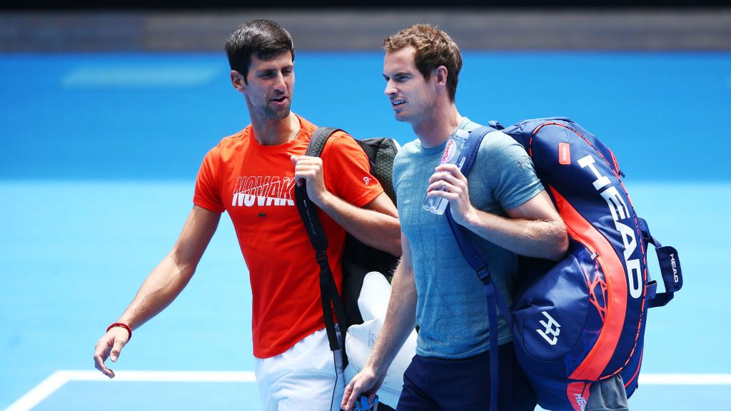 Novak Djoković (z lewej) i Andy Murray