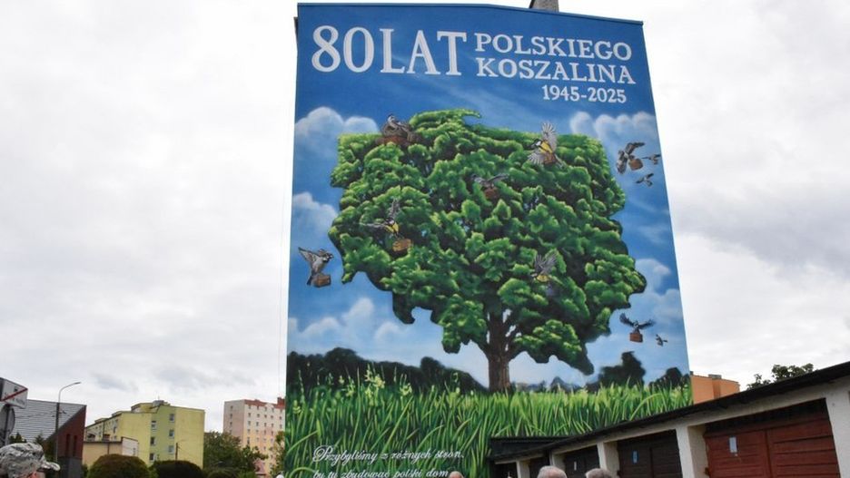 Mural 80 lat Polskiego Koszalina