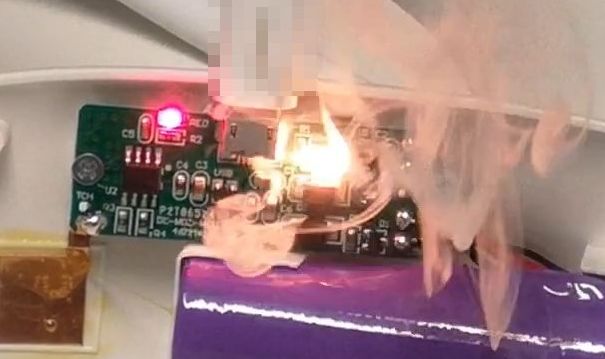 Złe parametry ładowania mogą doprowadzić do pożaru, fot. Tencent Security Xuanwu Lab.