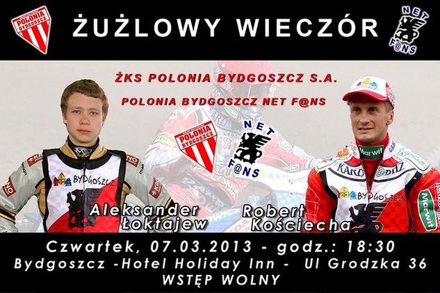 Gośćmi kolejnego Żużlowego Wieczoru będą Robert Kościecha i Aleksander Łoktajew