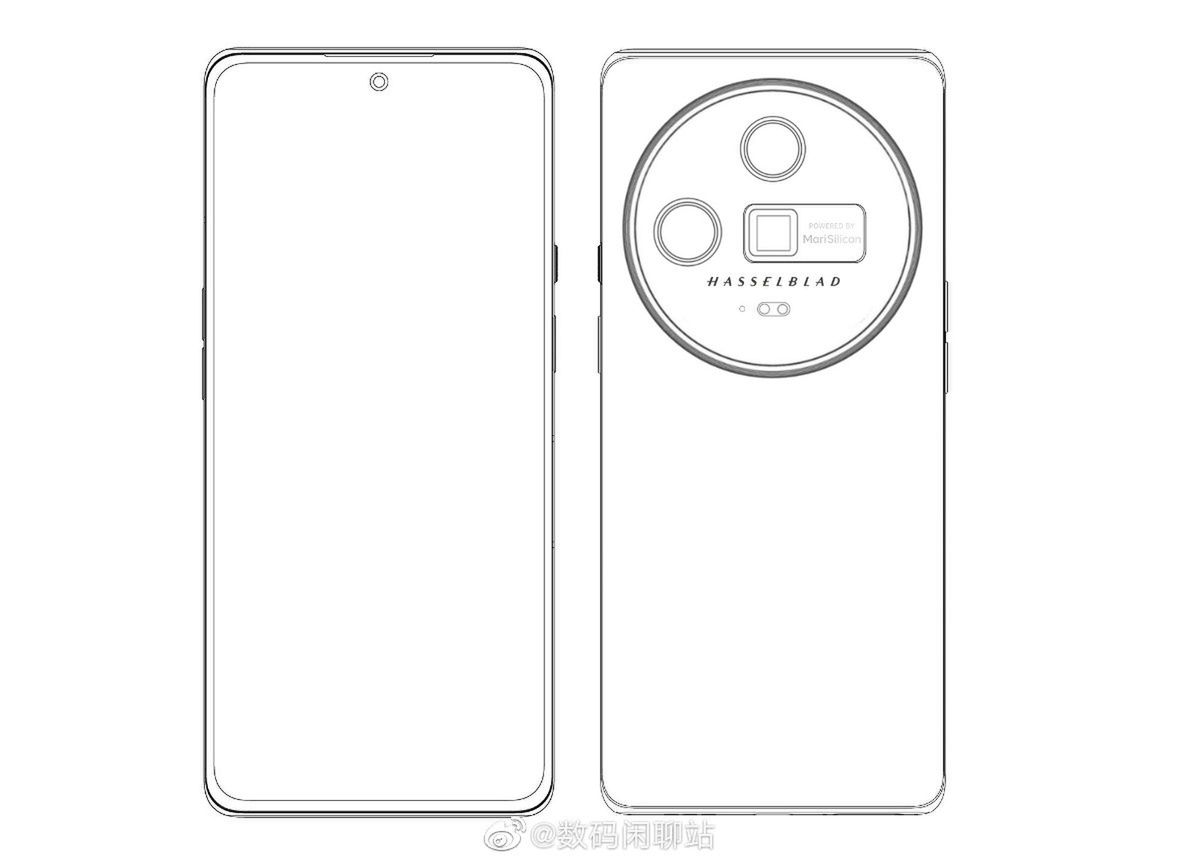 Szkic projektowy smartfona Oppo Find X6