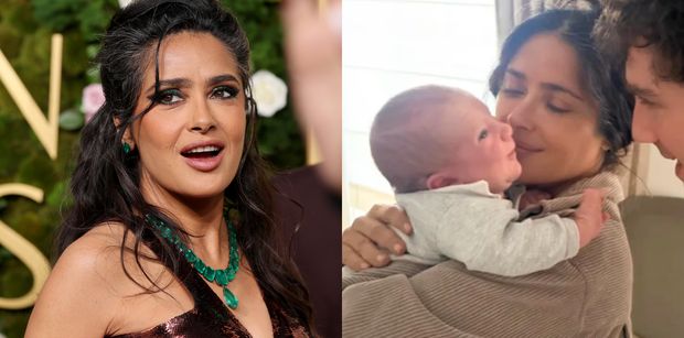 Salma Hayek ZOSTAŁA "BABCIĄ"! Pasierb aktorki ukrywał narodziny syna i ślub (FOTO)