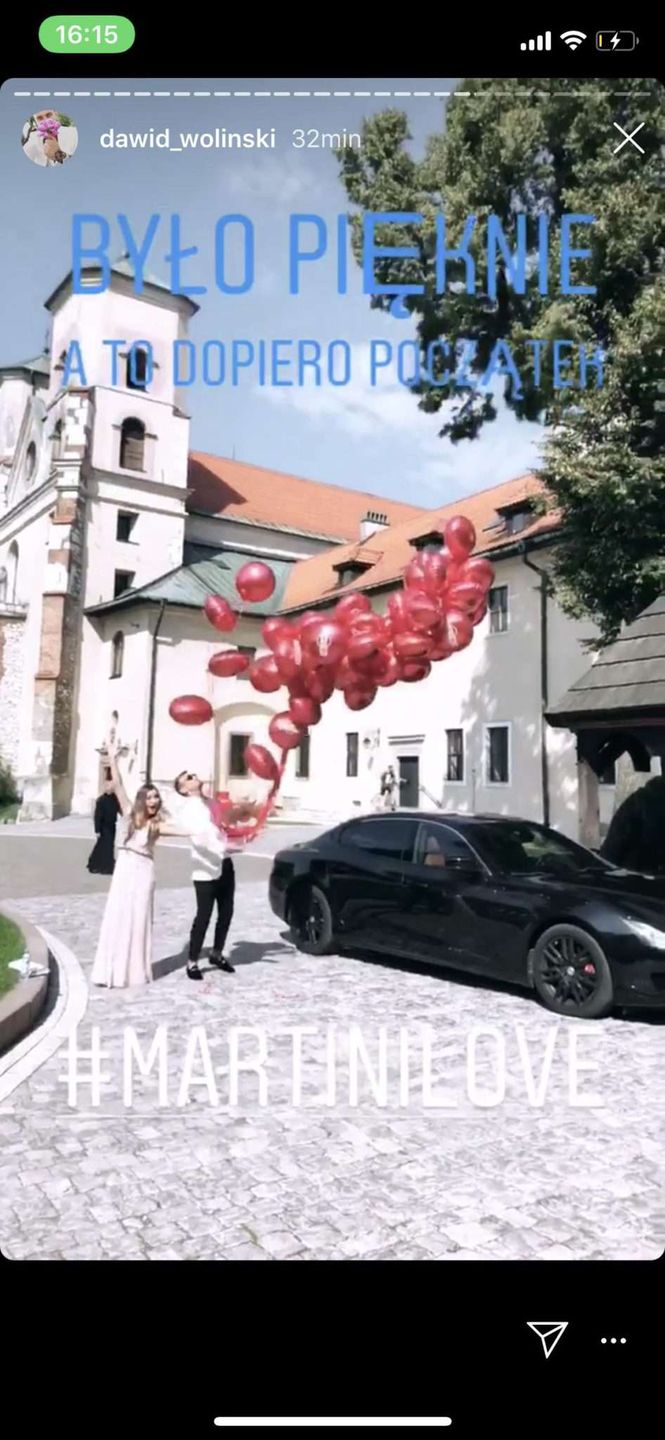 Dawid Woliński na ślubie Joanny Krupy