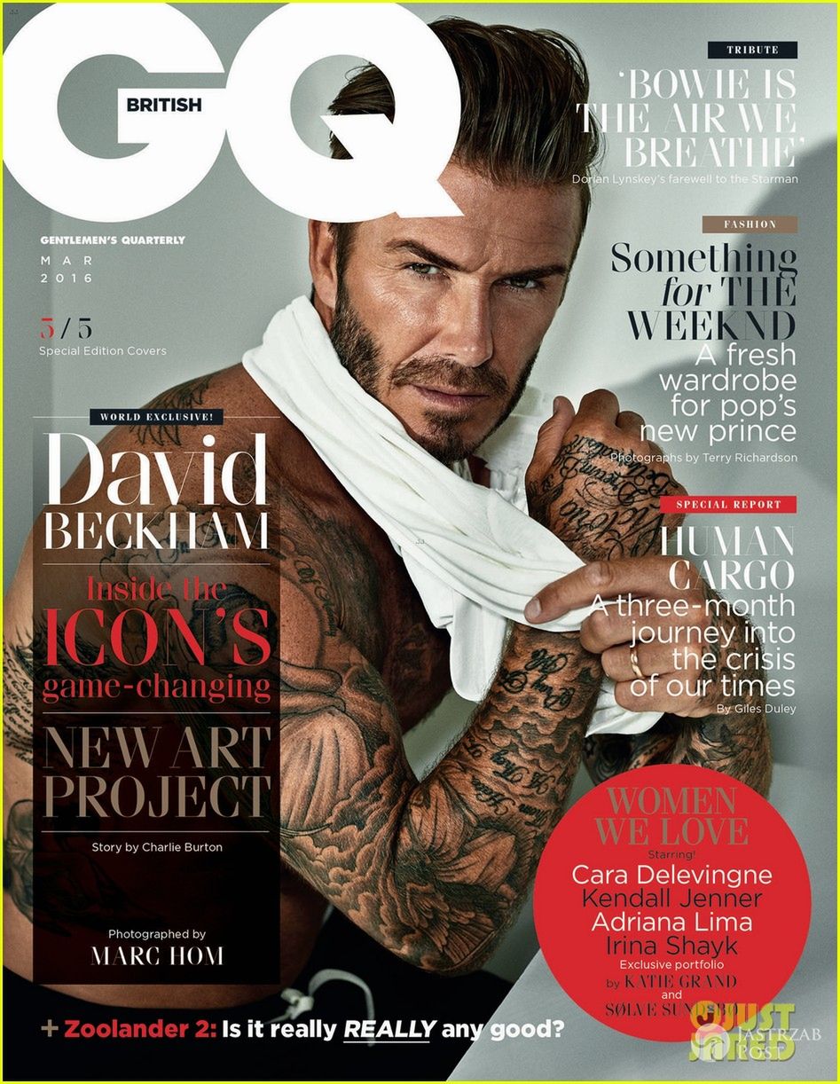 David Beckham na okładkach  'British GQ'