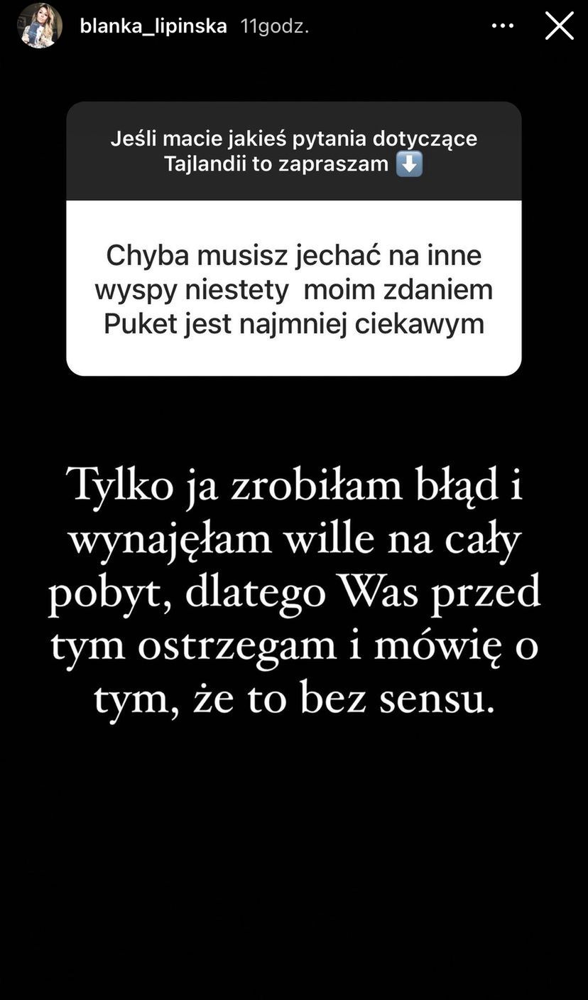 Blanka Lipińska przeżywa koszmar na wakacjach