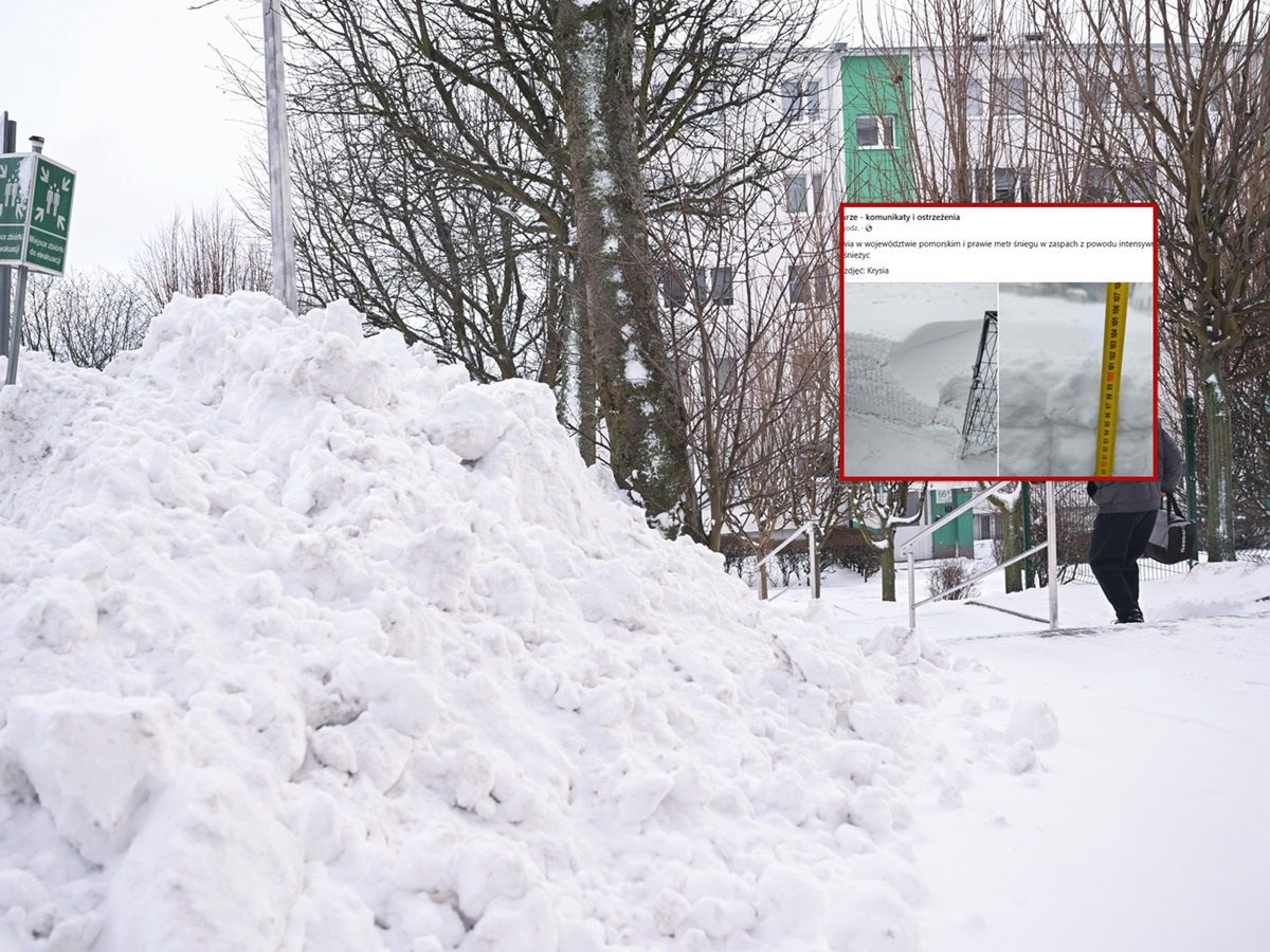 Taki widok nad Bałtykiem. 101 cm śniegu w Karwi