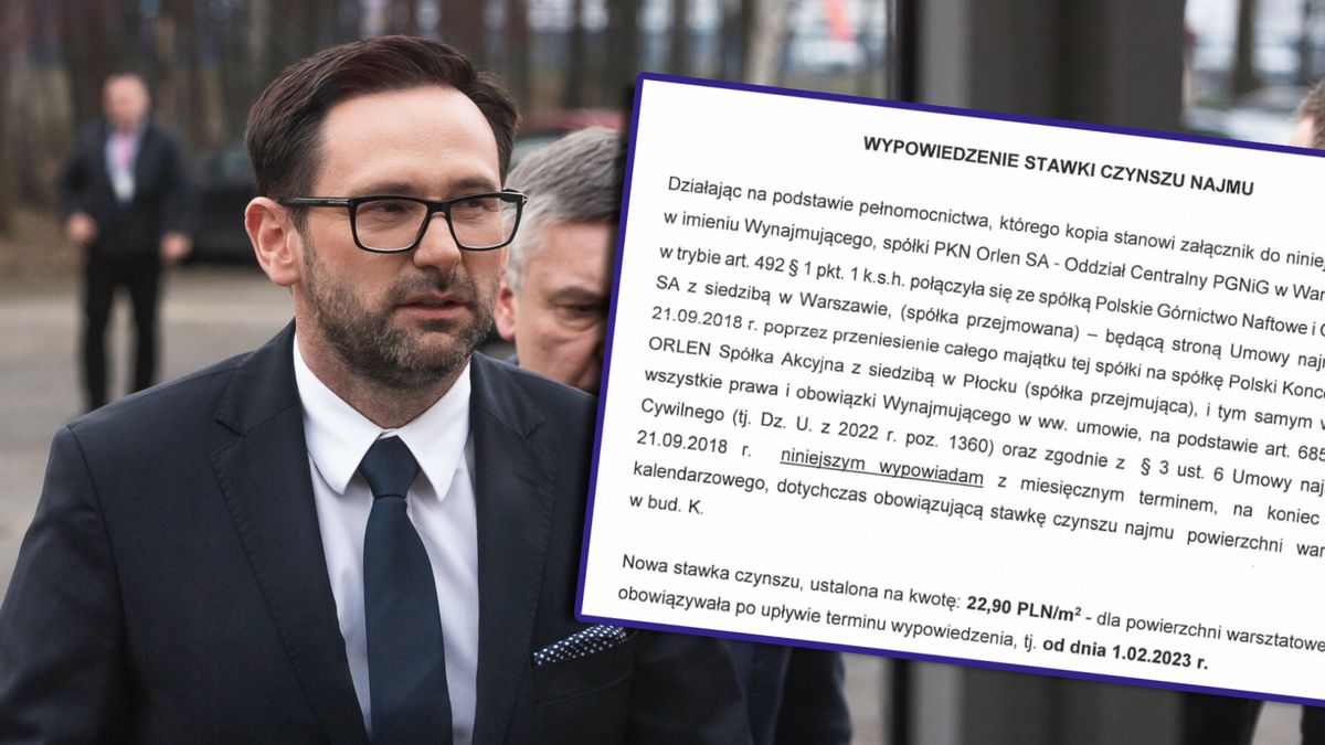 Pismo z należącej do PKN Orlen spółki PGNiG, które zawiadamia o podwyżce czynszu dla przedsiębiorców z Wrocławia