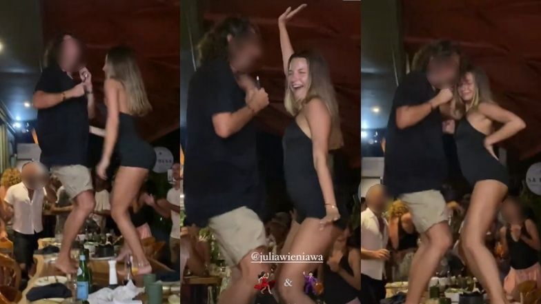 Julia Wieniawa tańczy na stole na Bali