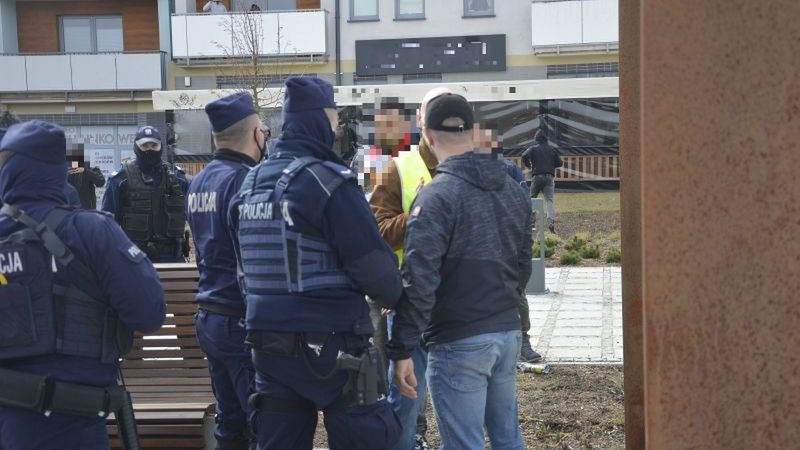 policja protest