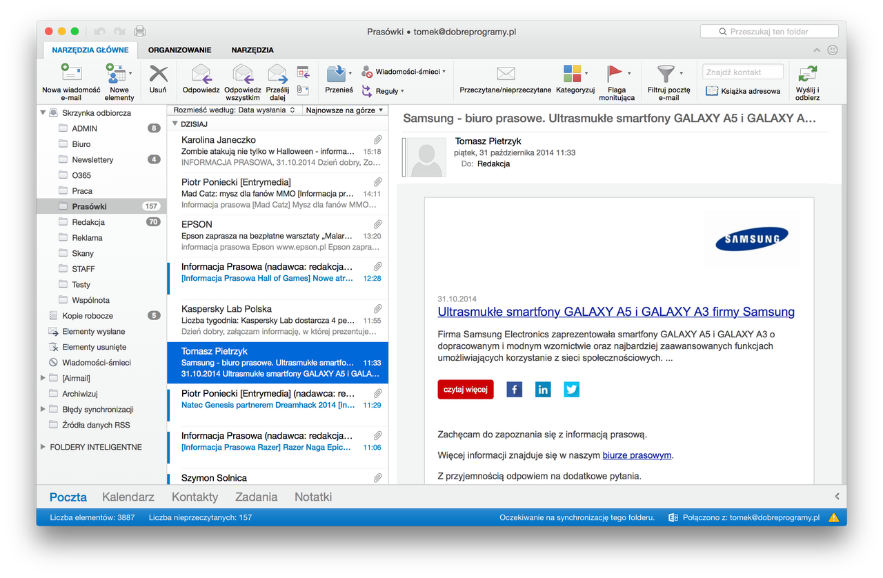 Nowy Outlook dla Maków dostępny do pobrania jako część Office 365