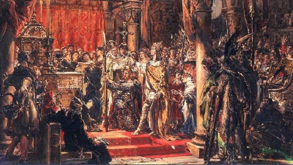 Koronacja Bolesława Chrobrego. Obraz Jana Matejki
