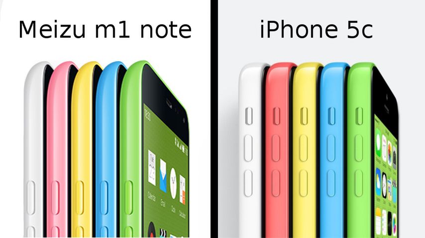Meizu m1 note i iPhone 5c