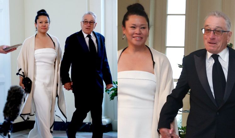 Robert De Niro i Tiffany Chen sfotografowani w Białym Domu