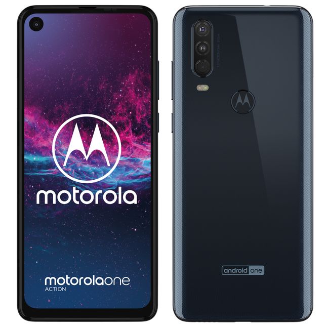 Motorola one action ma otwór w ekranie