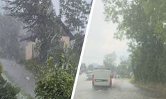 Potężne ulewy w Małopolsce. Ściana deszczu i grad