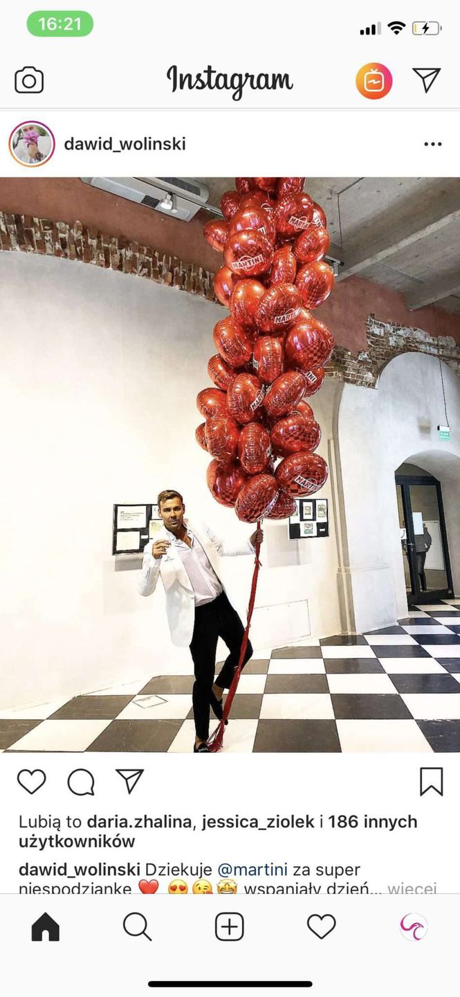 Dawid Woliński na ślubie Joanny Krupy