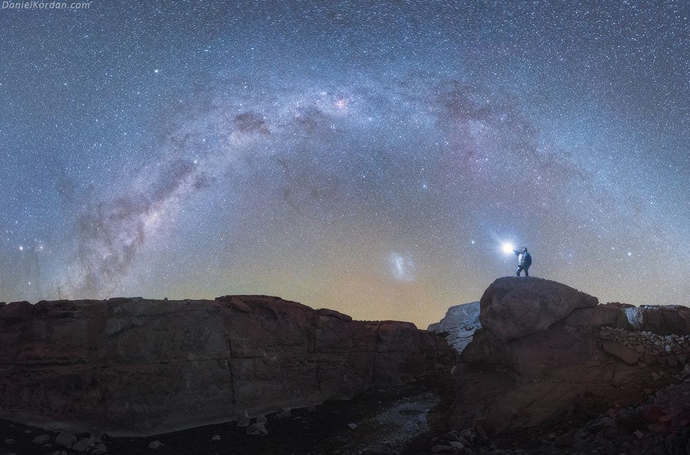 Daniel Kordan i jego bajeczna gwiezdna tęcza, którą sfotografował na odludnych terenach Boliwii 3