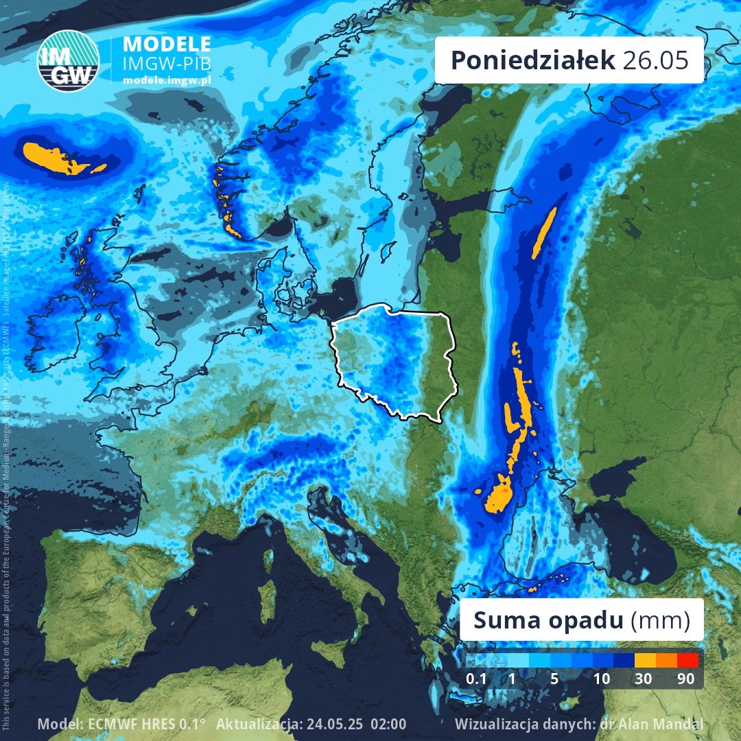 Przed nami deszczowe godziny.