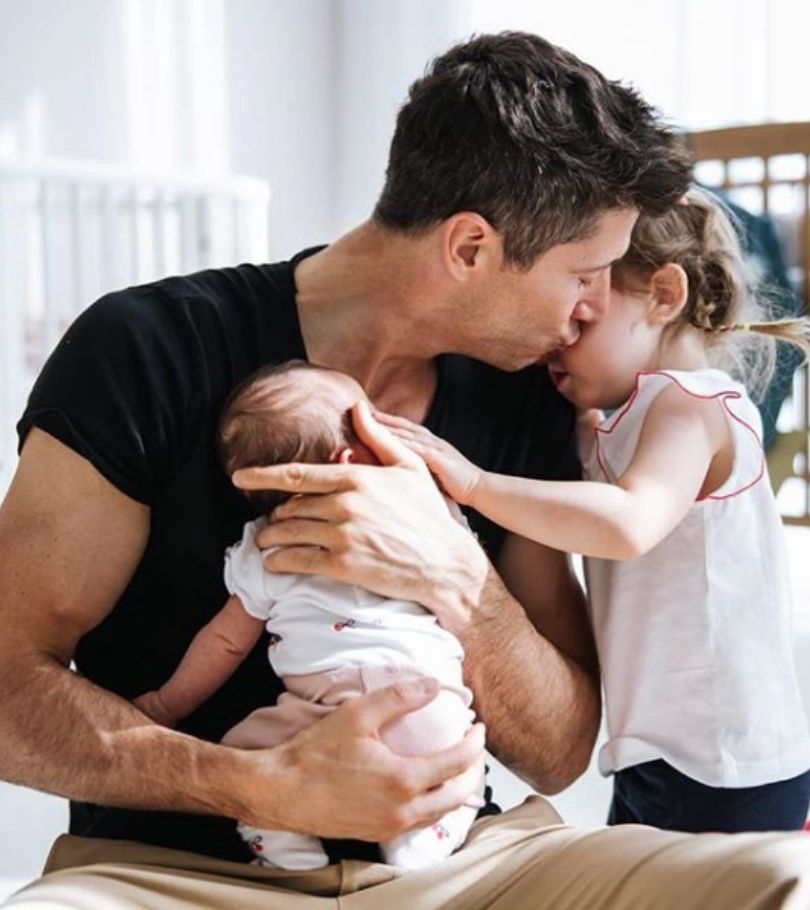 Robert Lewandowski świętuje Dzień Ojca