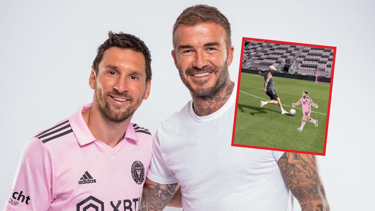David Beckham (z prawej) i Lionel Messi