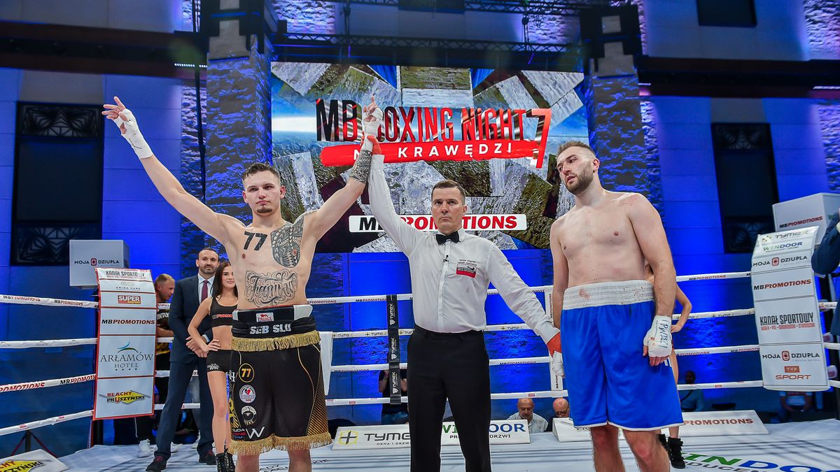 Zdjęcie okładkowe artykułu: Materiały prasowe / Mariusz Konfiszer / Sebastian Ślusarczyk pokonał Pawła Martyniuka na MB Boxing Night 7