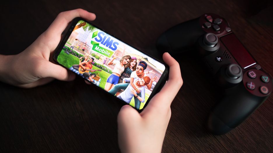 eight, stress, knowledge, kids, global, tech, construct, manage, network, image, media, telephone, hold, person, play, portable, addict, display, internet, screen, game, communication, fun, ready, smart, gaming, connection, relax, application, console, technology, online, interesting, illustrative, game mobile, the sims