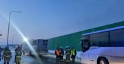 Kroczewo: Zderzenie dwóch autokarów, 10 osób w szpitalu