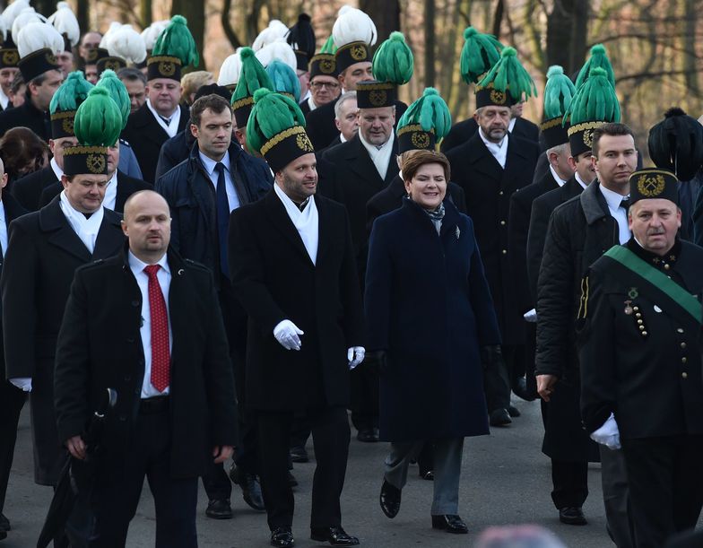 Premier Beata Szydło podczas uroczystości barbórkowych w grudniu 2015 r.