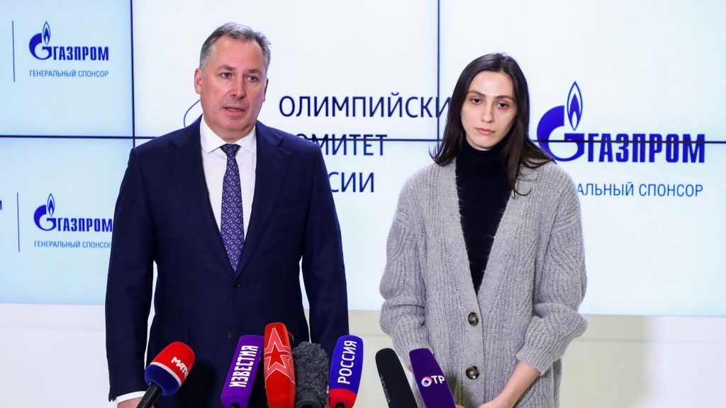 Zdjęcie okładkowe artykułu: Getty Images / Na zdjęciu: Prezydent Rosyjskiego Komitetu Olimpijsiego Stanisław Pozdniakow i Maria Lasitskene