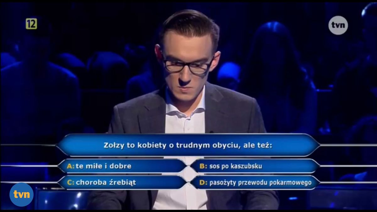 Uczestnik "Milionerów" tłumaczył się Urbańskiemu: "Moja narzeczona nie jest zołzą"