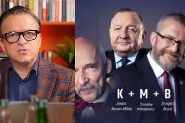 Bogdan Rymanowski na gali z Grzegorzem Braunem i Korwin-Mikkem