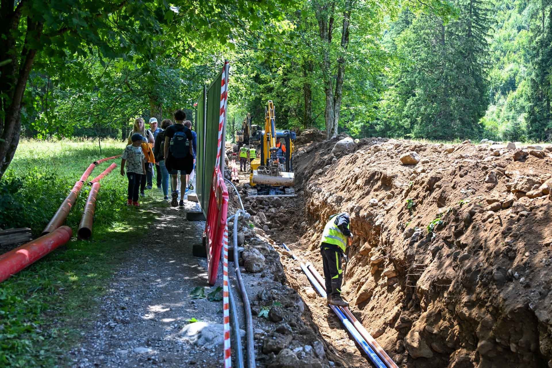 Prace ziemne w Dolinie Kościeliskiej