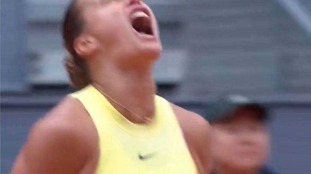 Zdjęcie okładkowe artykułu: Twitter / WTA / Na zdjęciu: reakcja Aryny Sabalenki po pokonaniu Magdy Linette