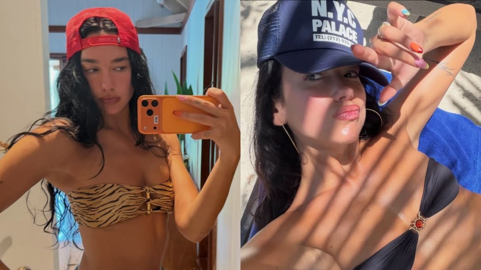 Dua Lipa pręży wyćwiczone ciało na serii pocztówek z rajskich wa