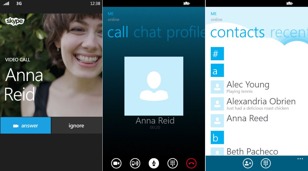 Skype w Windows Phone 8