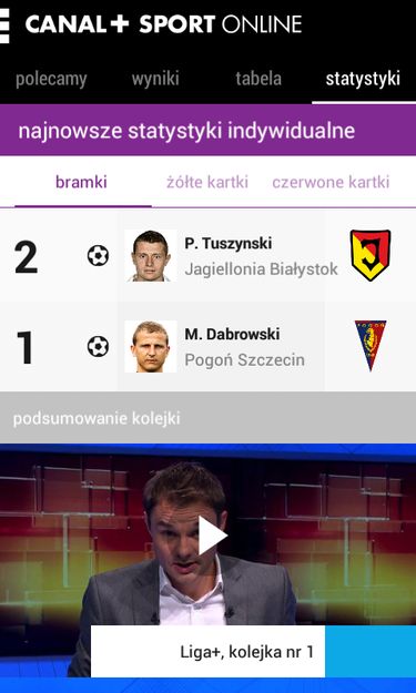 CANAL+ Sport Online  (Android) - dobreprogramy