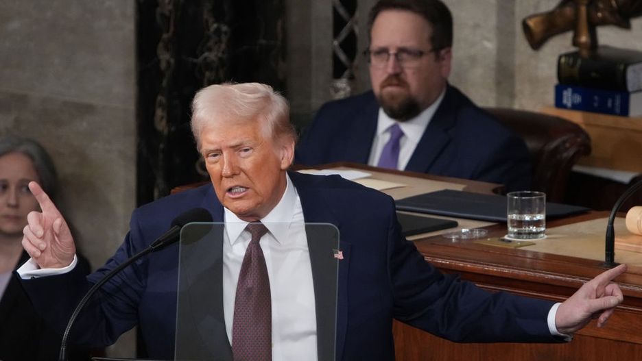 Donald Trump Delivers Joint Address To Congress
WASHINGTON, DC - MARCH 04: U.S. President Donald Trump addresses a joint session of Congress at the U.S. Capitol on March 04, 2025 in Washington, DC. President Trump was expected to address Congress on his early achievements of his presidency and his upcoming legislative agenda. (Photo by Andrew Harnik/Getty Images)
Andrew Harnik
bestof, topix