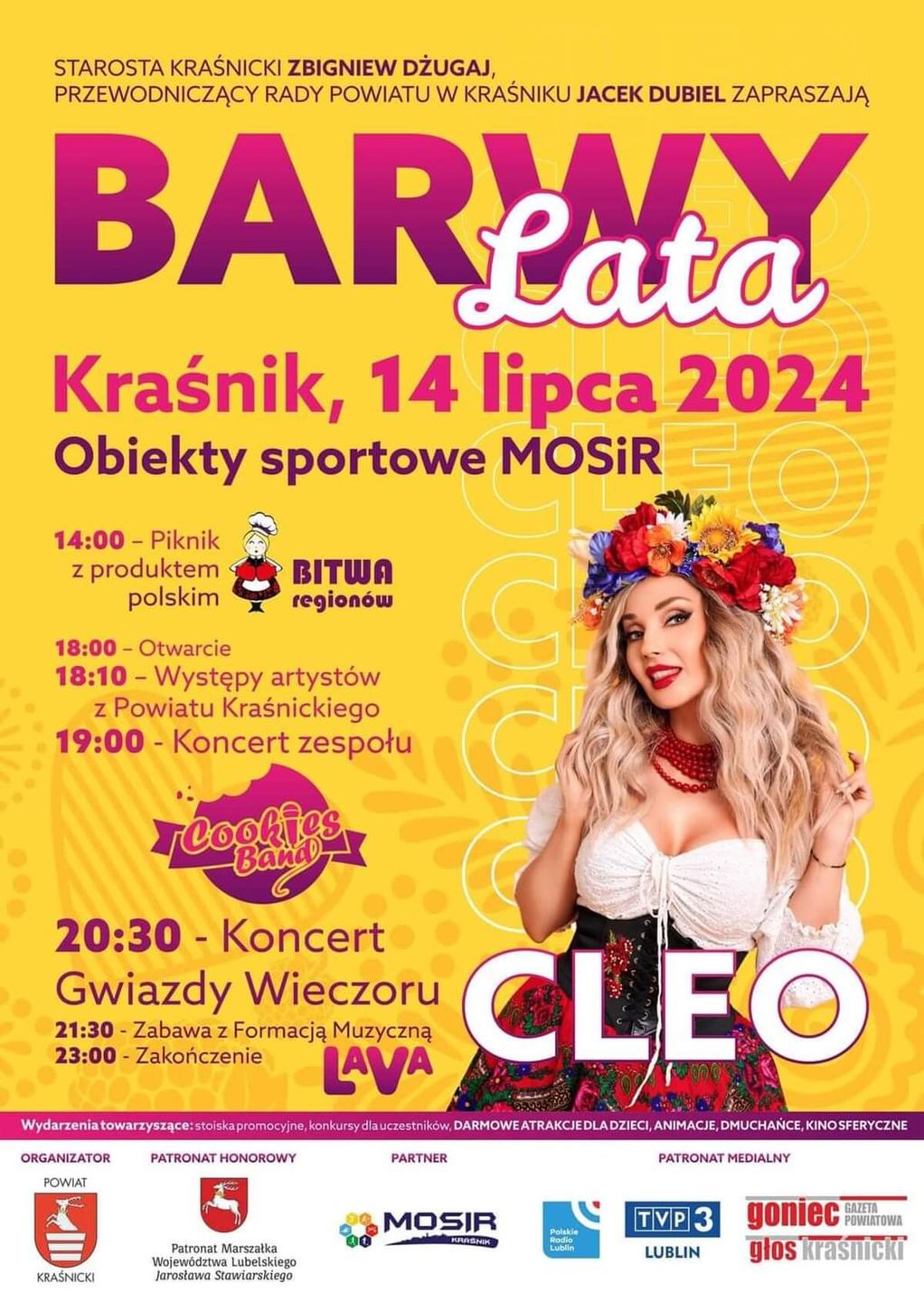 Barwy Lata w Kraśniku 2024 - plakat, program